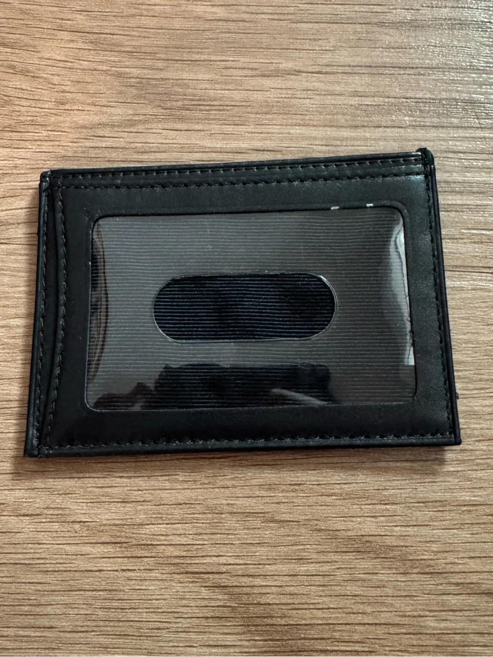 New Mercedes-Benz black leather card license holder embossed mini wallet